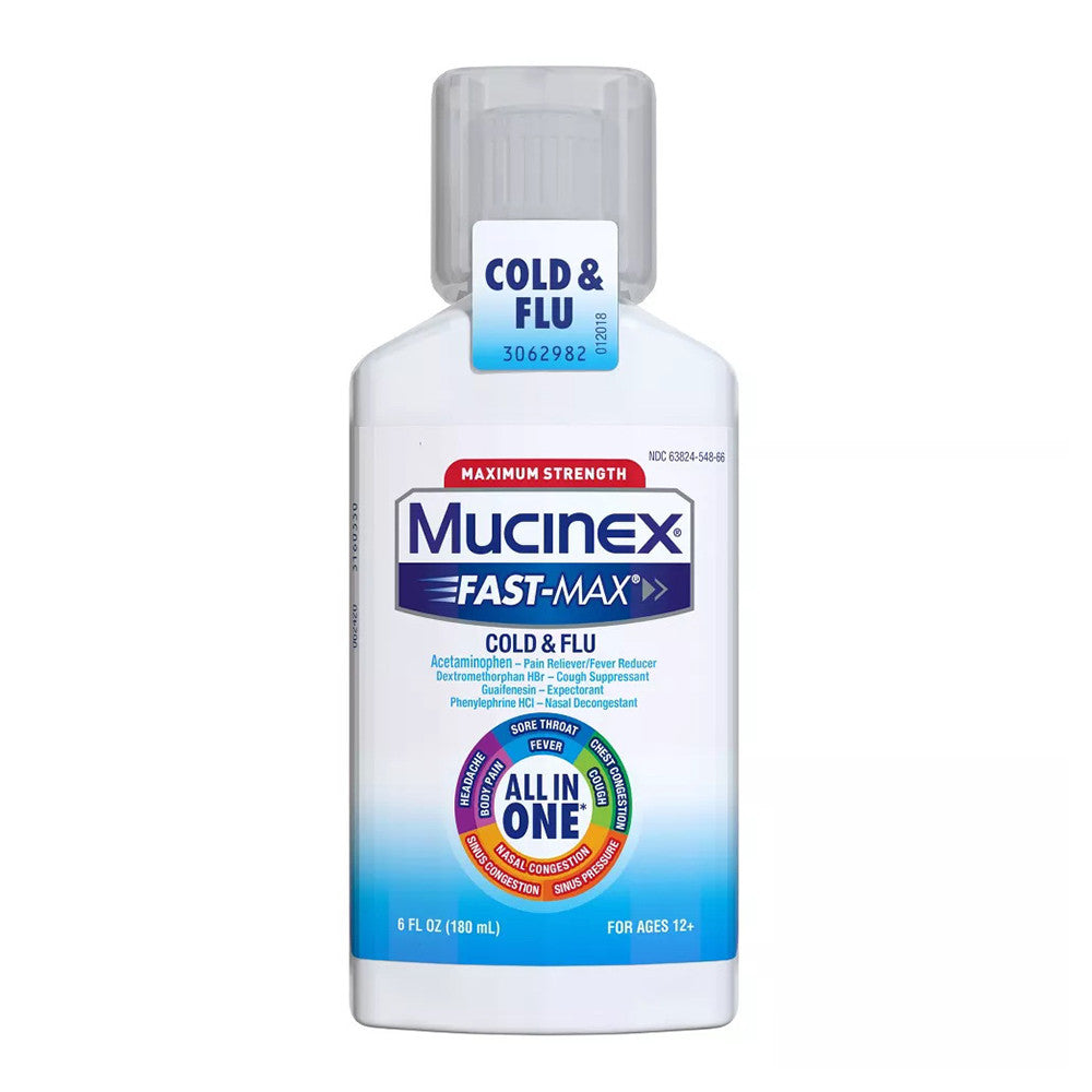 Mucinex Fast Max Adult Liquid Severe Cold And Flu, 6 Oz